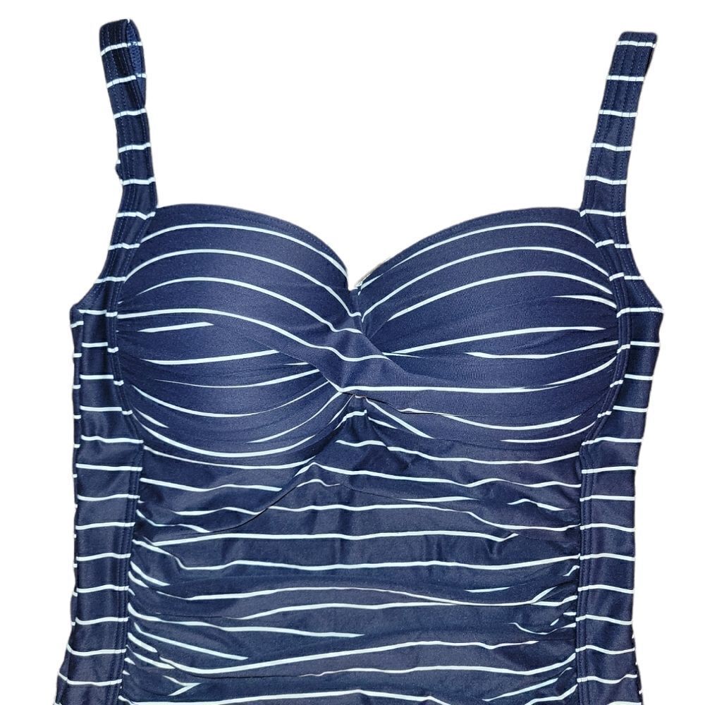 Nip Tuck Capri Stripe Twist Front Multifit One Pi… - image 5